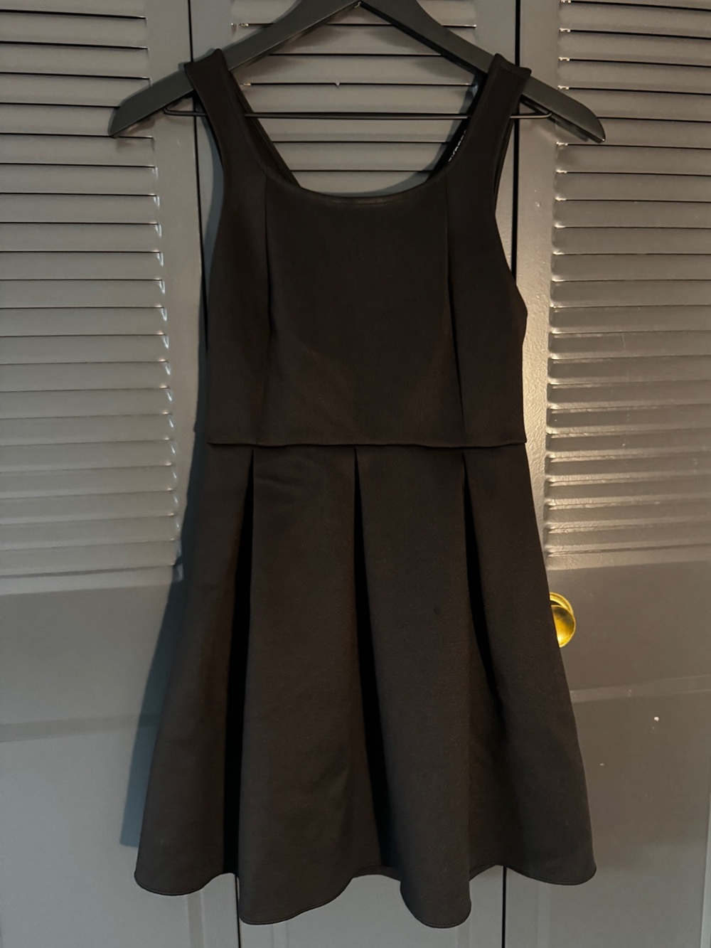 Express Black Cross-back Fit and Flare Dress